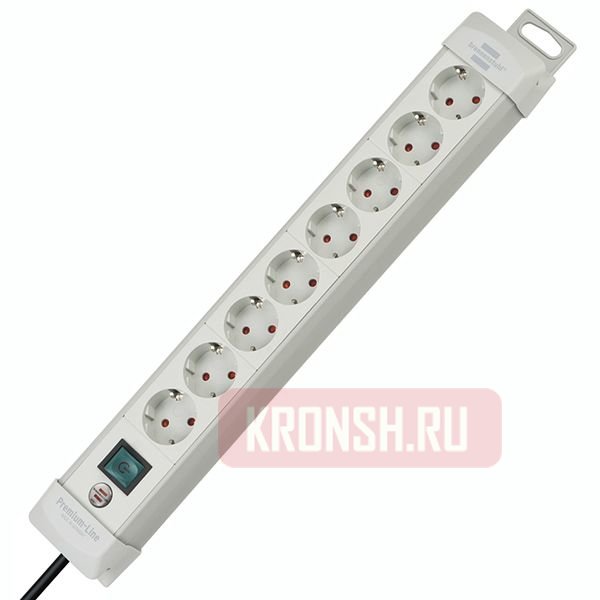 Удлинитель Brennenstuhl (8 розеток, 3 м, серый), 1955580100