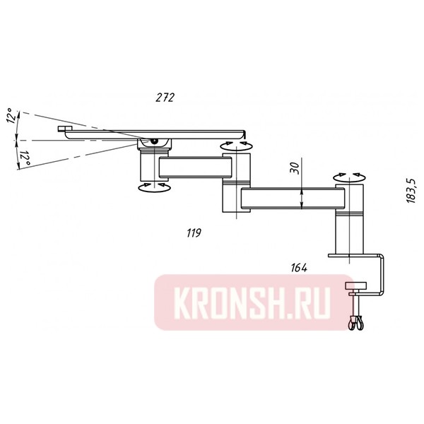 Кронштейн ARTKRON Shelf Rotation ST-25