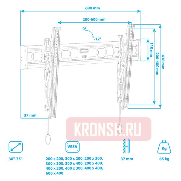 Кронштейн для телевизора Tuarex Olimp-302