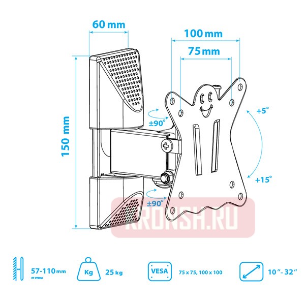 Кронштейн для телевизора Kromax Casper-102