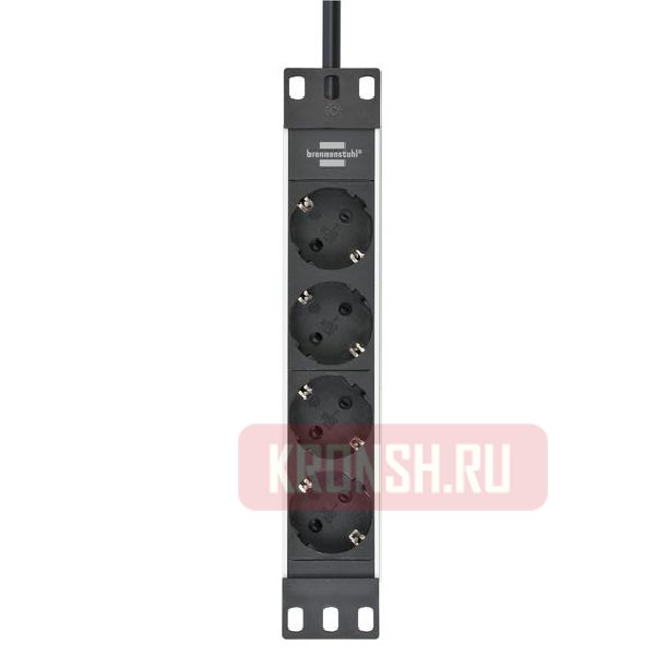 Встраиваемый удлинитель Brennenstuhl Alu-Line 10 (4 розетки, 2 м ), 1390007004