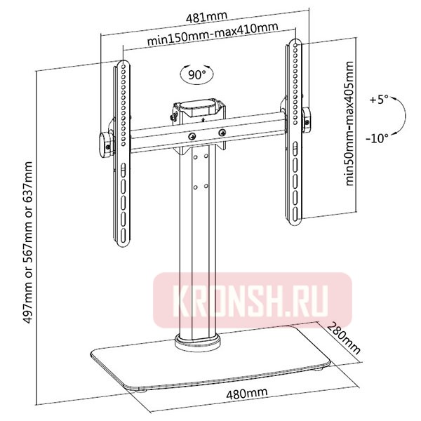 Настольный кронштейн iTECHmount KFG-2