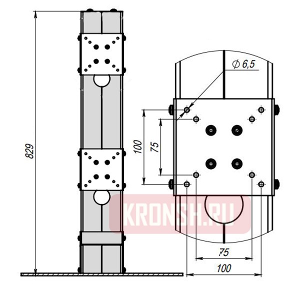 Кронштейн для двух мониторов ARTKRON​ Kraft 210MR
