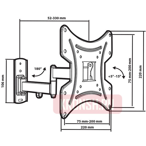 кронштейн для телевизора Tuarex Alta-204