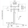 Мобильный стенд Digis DSM-PM784 (серебристый) 