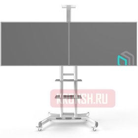 Мобильный стенд для двух телевизоров Onkron TS1881DVW (белая)