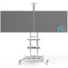 Мобильный стенд для двух телевизоров Onkron TS1881DVW (белая)