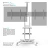 Мобильный стенд для двух телевизоров Onkron TS1881DVW (белая)