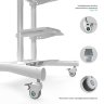 Мобильный стенд для двух телевизоров Onkron TS1881DVW (белая)