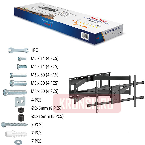 Кронштейн для телевизора Uniteki FML62 (черный)   