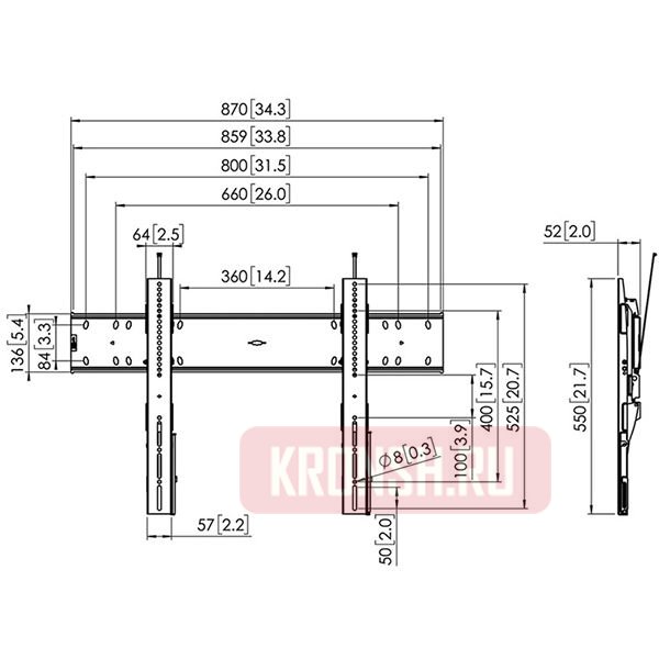 Кронштейн для телевизора Vogels PFW 6810 (чёрный)  