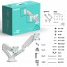 Кронштейн для двух мониторов Onkron G160 (белый)