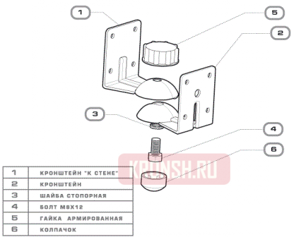 Кронштейн для акустики Trone AK-15 (чёрный)