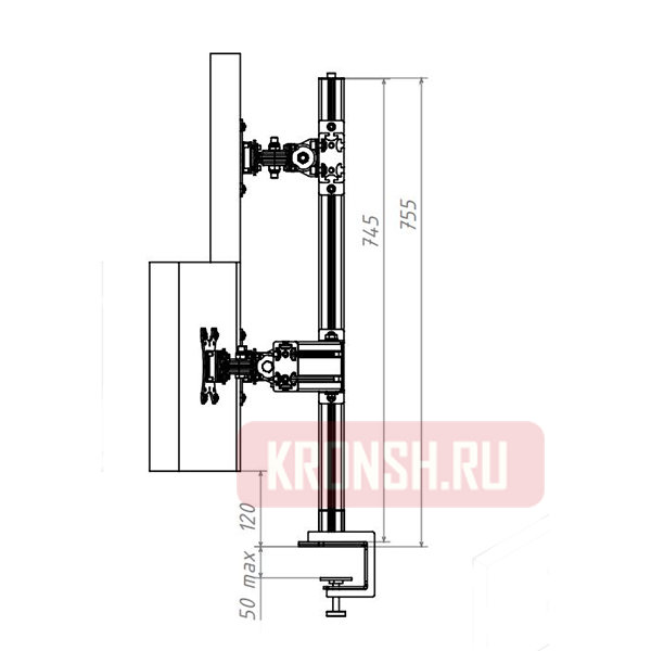Кронштейн на 5 мониторов ARTKRON 520C