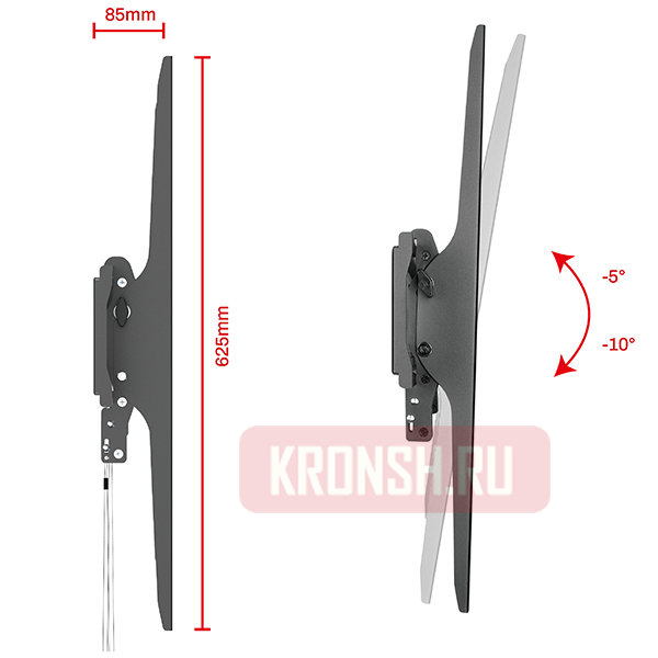 Кронштейн для телевизора Uniteki TM1609 (чёрный)  