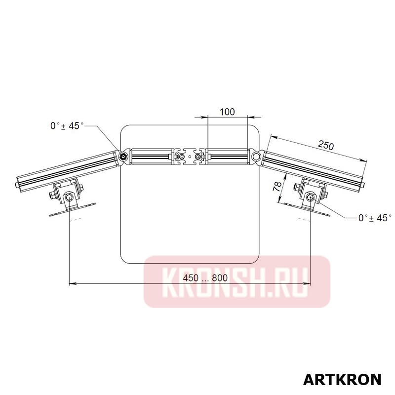 Кронштейн для 2-х мониторов ARTKRON 210M