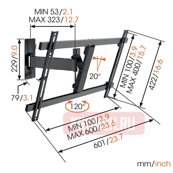 кронштейн Vogels WALL 3325 (чёрный)   