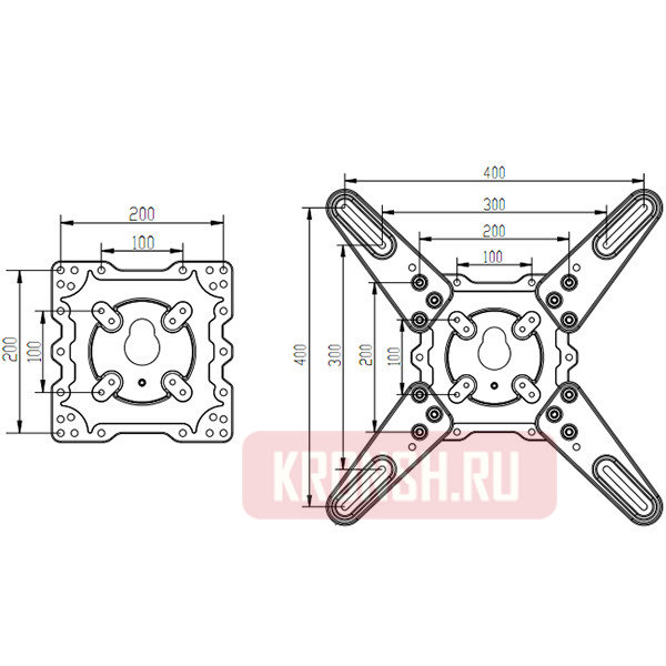 Кронштейн для телевизора Uniteki FMN1626 (белый) 