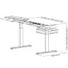 Каркас для стола Ergovida M02-23D-S(серебристый)  