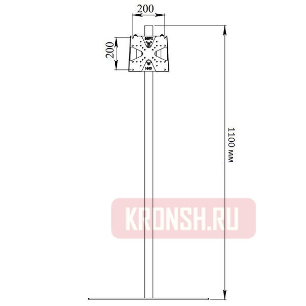 Стойка ARTKRON PMW20 (серебристая) 