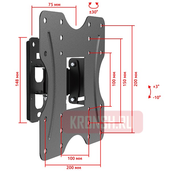 Кронштейн для телевизора Uniteki FM1801BN