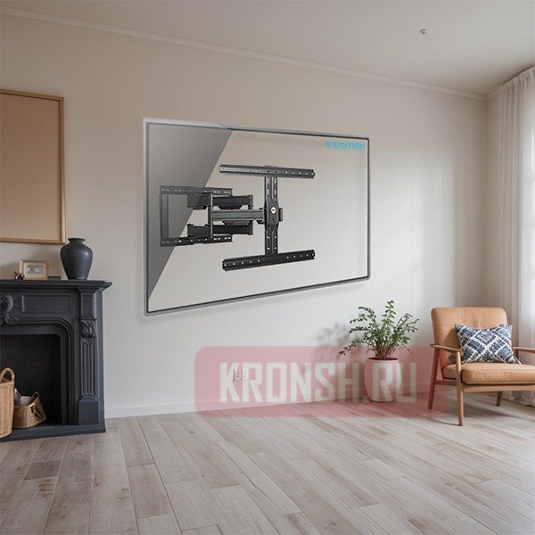 Кронштейн для телевизора Kromax ULTRA SLIM-102 (чёрный)