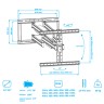 Кронштейн для телевизора Kromax ULTRA SLIM-102 (чёрный)