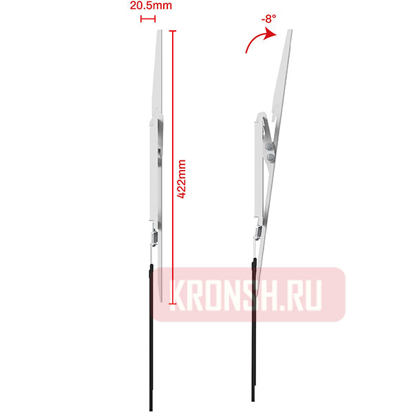 Кронштейн для телевизора Uniteki TM1506W (белый)   