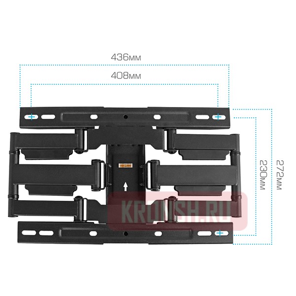 Кронштейн для телевизора Kromax ULTRA SLIM-101 (чёрный) 