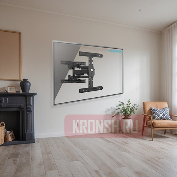 Кронштейн для телевизора Kromax ULTRA SLIM-101 (чёрный) 