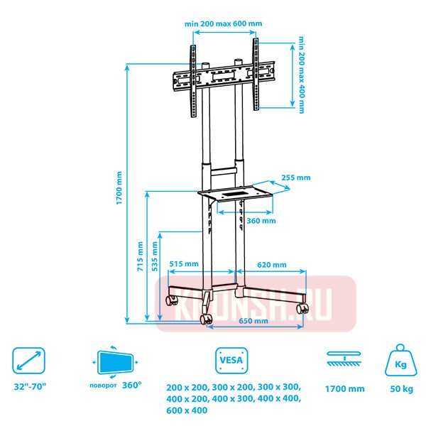 Стенд для телевизора Kromax Omega-15