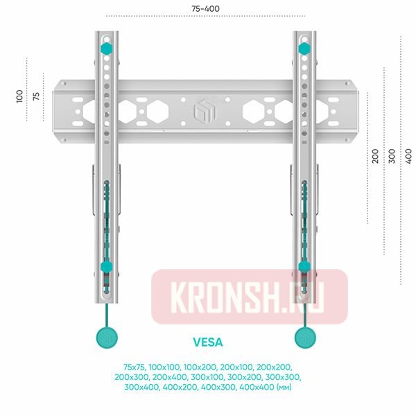 Кронштейн для телевизора Onkron TM5 (белый) 