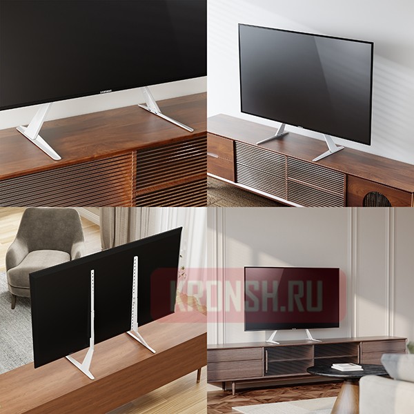 Настольный кронштейн для телевизора Uniteki ST003NW (белый)