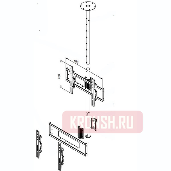 Кронштейн ARTKRON Duplex 3763 (черный)