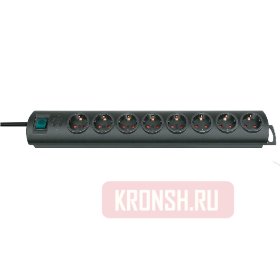 Удлинитель Brennenstuhl (8 розеток, 2 м, чёрный), 1153300128