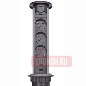 Встраиваемый розеточный блок Mebax M105JS (3 розетки, 2 USB) 
