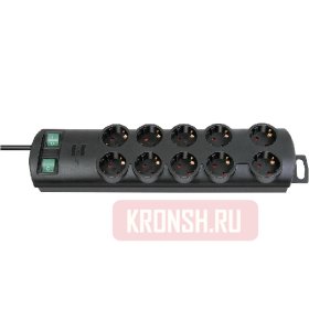 Удлинитель Brennenstuhl (10 розеток, 2 м, чёрный), 1153300120