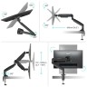 Кронштейн для монитора Onkron G100 (чёрный)
