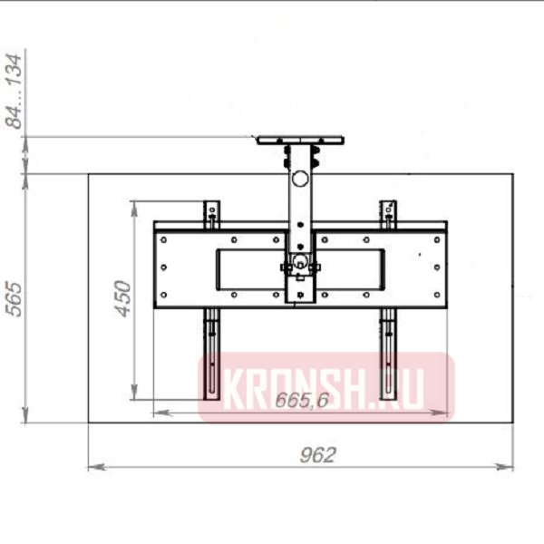 Кронштейн для телевизора ARTKRON​ Loft-P50 (чёрный) 