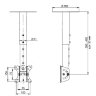Кронштейн для телевизора ARTKRON​ P1-10 с наклоном 90° (300-400 мм, белый)