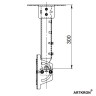 Кронштейн для телевизора ARTKRON​ P1-10 с наклоном 90° (300-400 мм, белый)