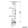 Кронштейн для телевизора ARTKRON​ P1-10 с наклоном 90° (300-400 мм, белый)