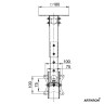 Кронштейн для телевизора ARTKRON​ P1-10 с наклоном 90° (300-400 мм, белый)
