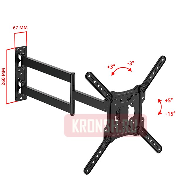 Кронштейн для телевизора Uniteki FML728 (черный)
