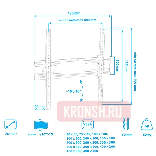 Кронштейн для телевизора Tuarex Olimp-118