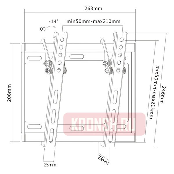 Схема кронштейна Digis DSM-3421H