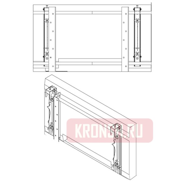 потолочный кронштейн ALG 1x2