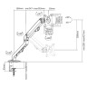 Кронштейн для монитора Ultramounts UM728B (чёрный)   