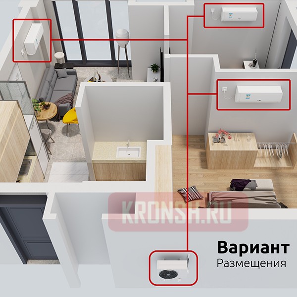 Кронштейн для кондиционера Uniteki DM80CONDITIONER (белый)