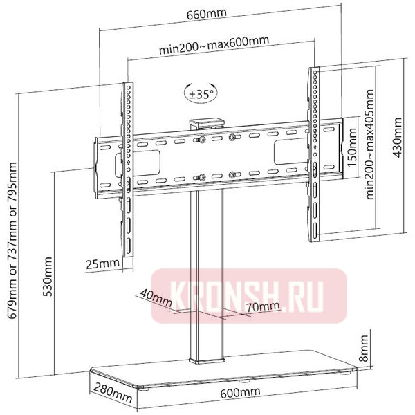 Настольный кронштейн iTECHmount KFG-5 
